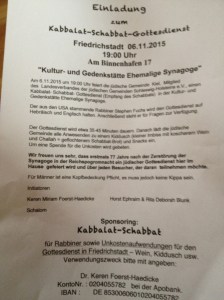 Announcement of this historic event