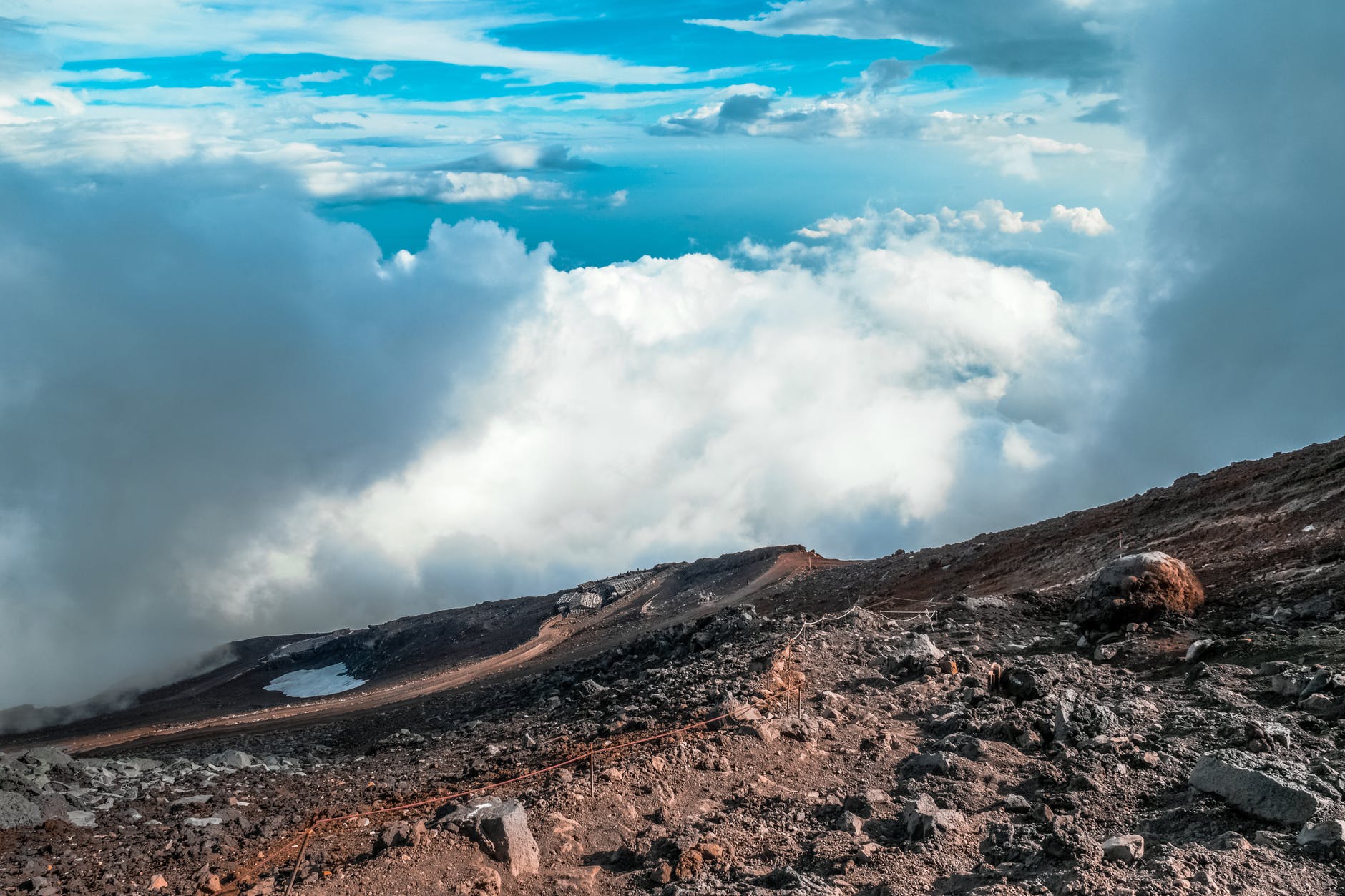 landscape mountains clouds fujisan